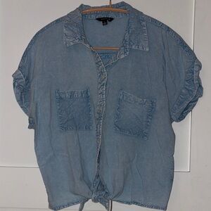 Blue Denim Short Sleeve Shirt